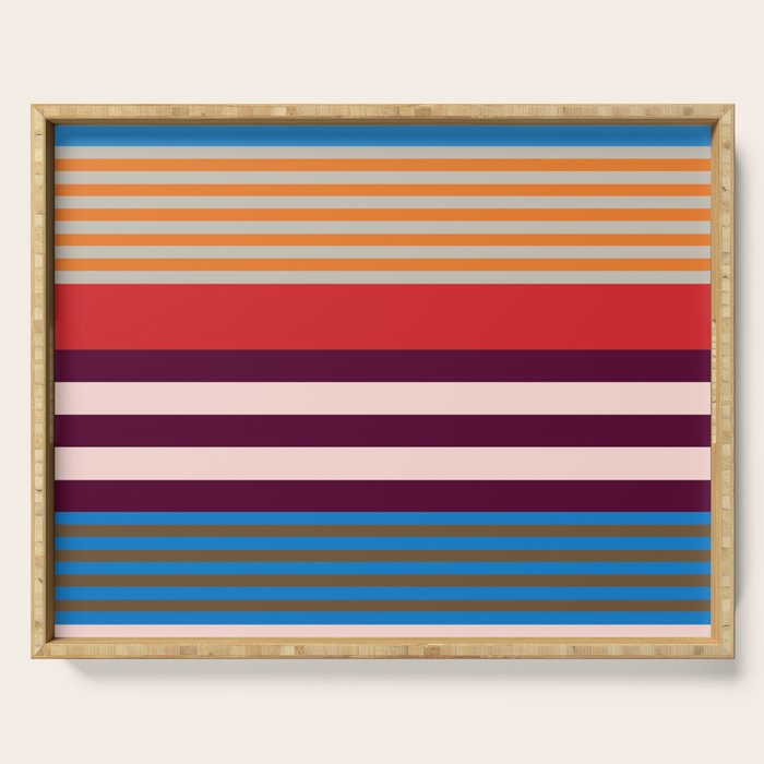 Stripe pattern 01 Serving Tray Gallery Image 1