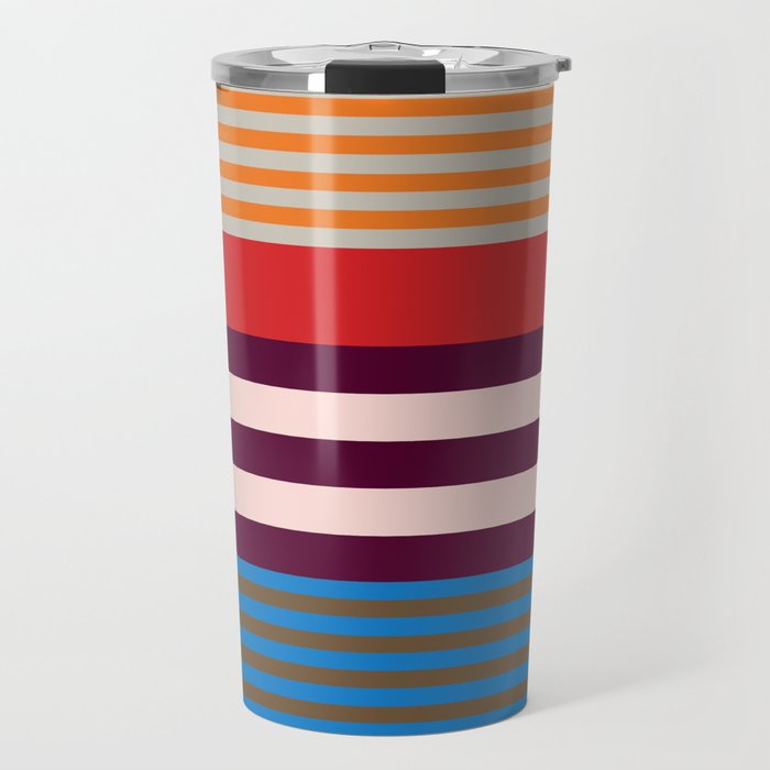 Stripe pattern 01 Travel Mug Gallery Image 1