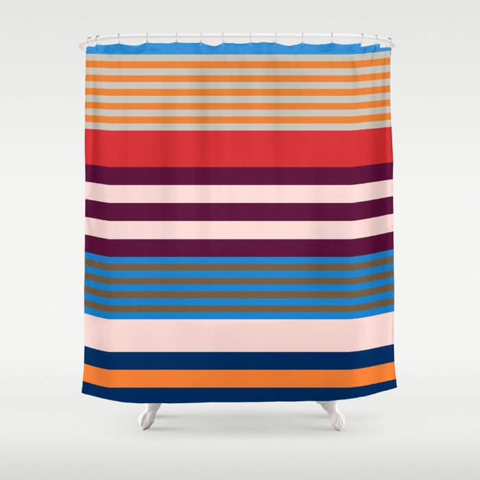 Stripe pattern 01 Shower Curtain Gallery Image 1