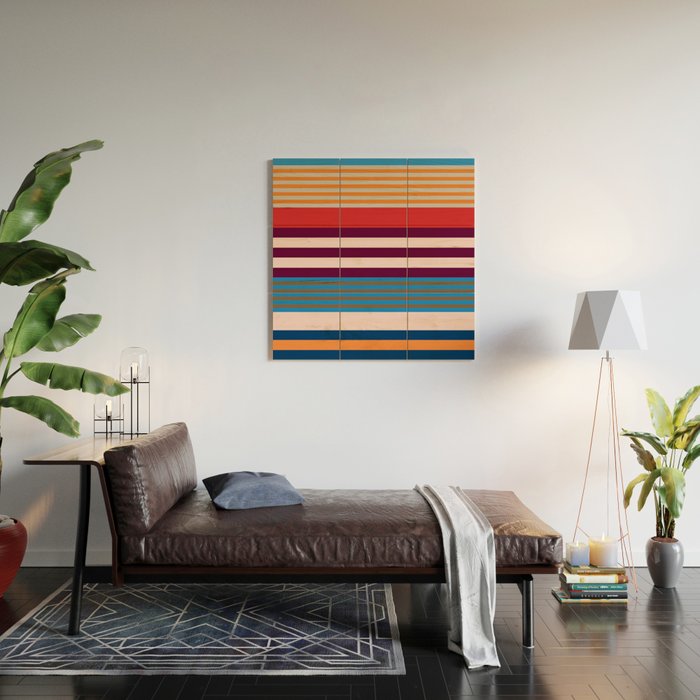 Stripe pattern 01 Wood Wall Art Gallery Image 2