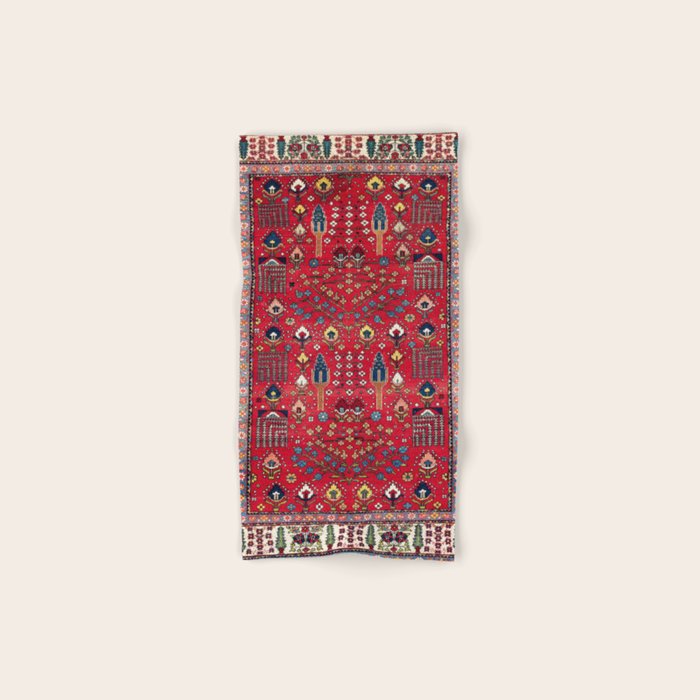 Bakhtiari Central Persian Garden Print Bath Towel Gallery Image 1