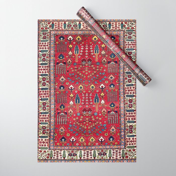 Bakhtiari Central Persian Garden Print Wrapping Paper Gallery Image 1