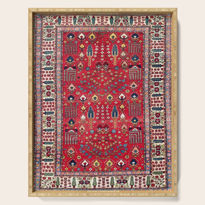 Bakhtiari Central Persian Garden Print Serving Tray Gallery Image 1