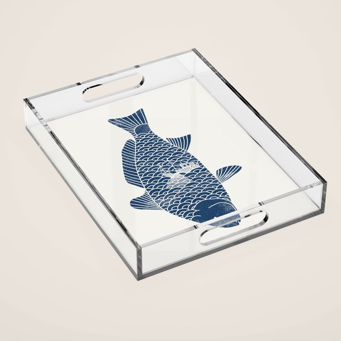 Fishing in a fish 2 Acrylic Tray Gallery Image 1