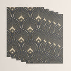 Gatsby Art Deco Gold Palm On Dark Background Wrapping Paper Gallery Image 3