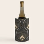 Gatsby Art Deco Gold Palm On Dark Background Wine Chiller Gallery Image 3