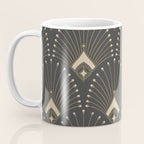 Gatsby Art Deco Gold Palm On Dark Background Coffee Mug Gallery Image 3