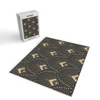 Gatsby Art Deco Gold Palm On Dark Background Jigsaw Puzzle Gallery Image 2