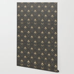Gatsby Art Deco Gold Palm On Dark Background Wallpaper Gallery Image 2