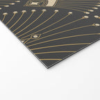 Gatsby Art Deco Gold Palm On Dark Background Welcome Mat Gallery Image 2