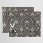 Gatsby Art Deco Gold Palm On Dark Background Placemat Gallery Image 1