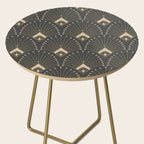 Gatsby Art Deco Gold Palm On Dark Background Side Table Gallery Image 2