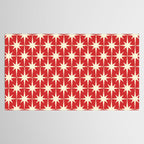 Atomic Age Starbursts - Midcentury Modern Pattern in Cream and Retro Christmas Red Tablecloth Gallery Image 2