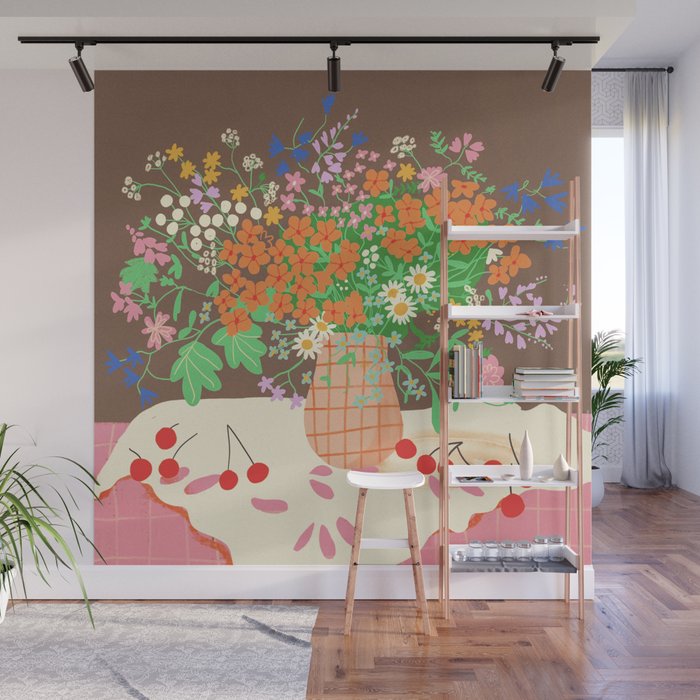 Meadow flowers bouquet Wall Mural Gallery Image 1