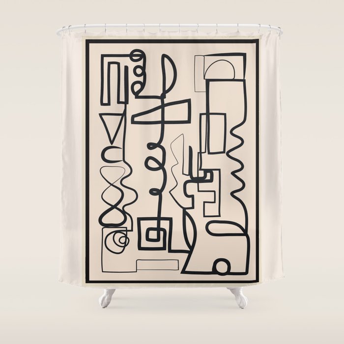 Abstract Line Movement 04 Shower Curtain Gallery Image 1