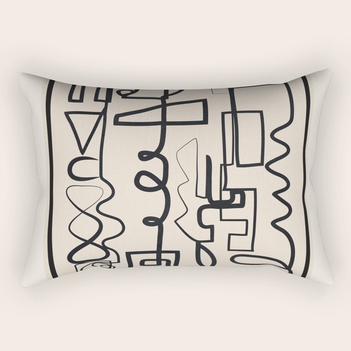 Abstract Line Movement 04 Rectangular Pillow Gallery Image 2