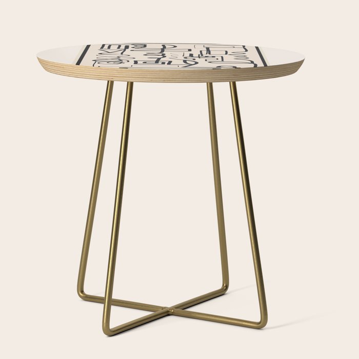 Abstract Line Movement 04 Side Table Gallery Image 1