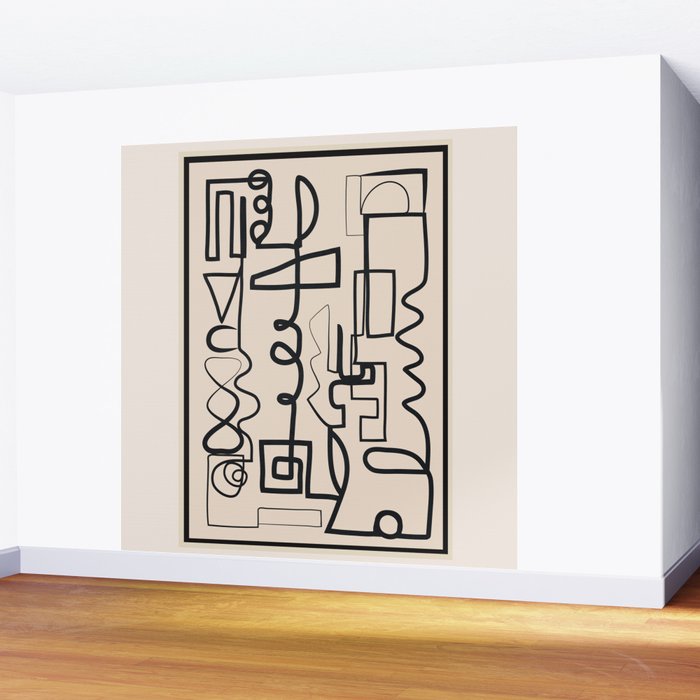 Abstract Line Movement 04 Wall Mural Gallery Image 2