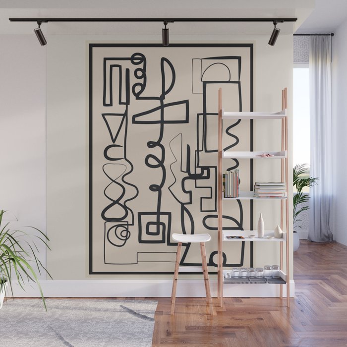 Abstract Line Movement 04 Wall Mural Gallery Image 1