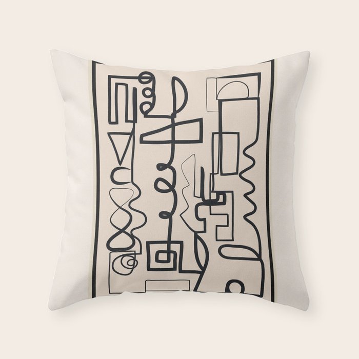 Abstract Line Movement 04 Throw Pillow Gallery Image 1