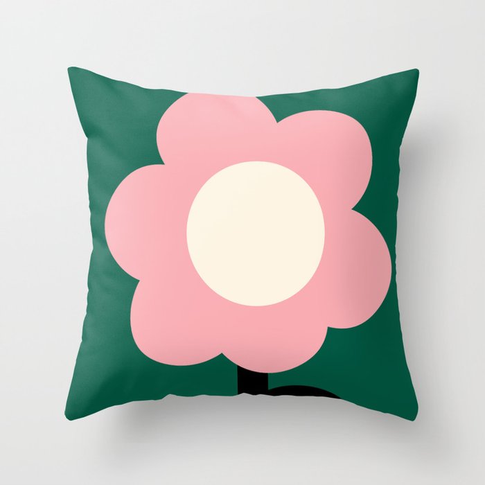 Maxi Bloom - poppy Throw Pillow Gallery Image 1
