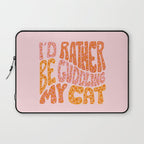 I'd Rather Be Cuddling My Cat Laptop Sleeve Gallery Image 1