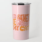 I'd Rather Be Cuddling My Cat Travel Mug Gallery Image 1