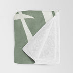 Minimal Abstract Leaves 10 Throw Blanket Gallery Image 3
