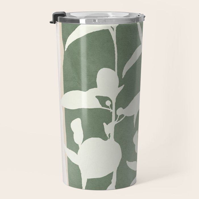 Minimal Abstract Leaves 10 Travel Mug Gallery Image 3