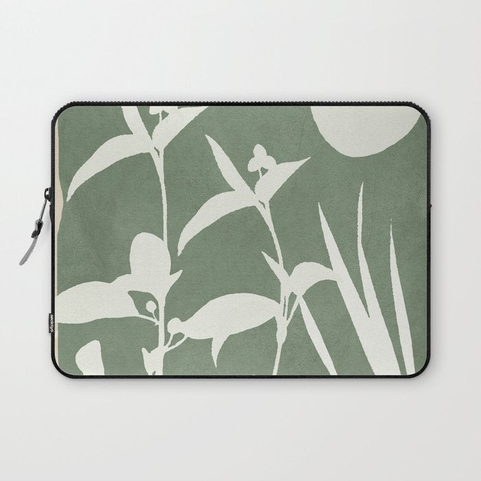 Minimal Abstract Leaves 10 Laptop Sleeve Gallery Image 1