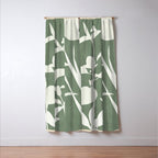 Minimal Abstract Leaves 10 Window Curtain Gallery Image 3