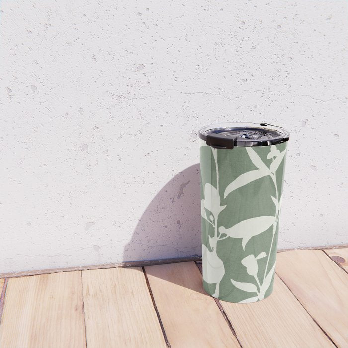 Minimal Abstract Leaves 10 Travel Mug Gallery Image 4