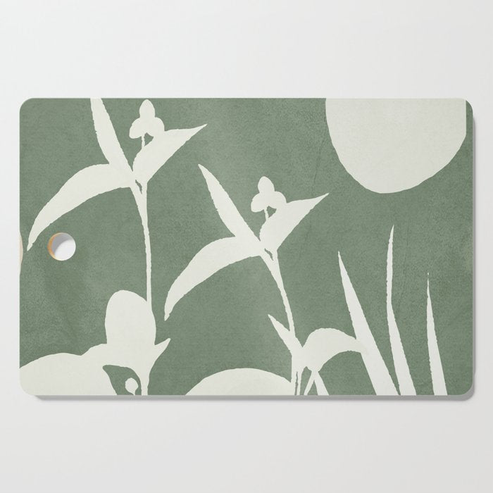 Minimal Abstract Leaves 10 Cutting Board Gallery Image 1