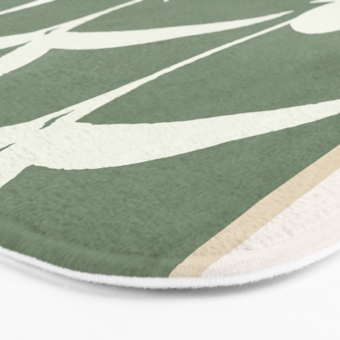 Minimal Abstract Leaves 10 Bath Mat Gallery Image 3