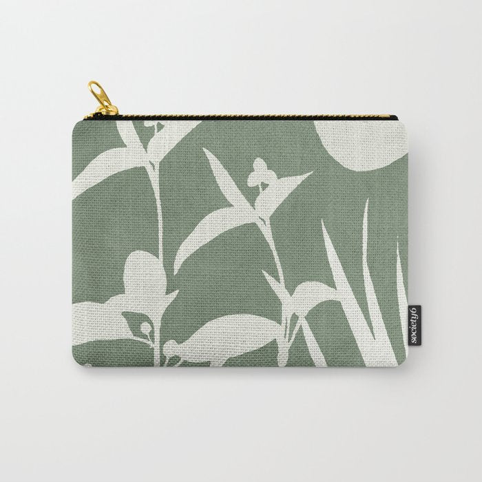 Minimal Abstract Leaves 10 Carry All Pouch Gallery Image 1