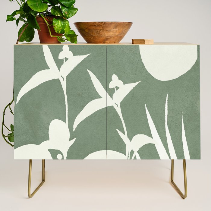 Minimal Abstract Leaves 10 Credenza Gallery Image 1
