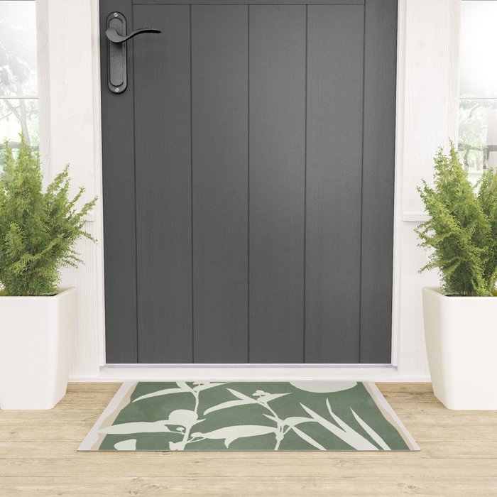 Minimal Abstract Leaves 10 Welcome Mat Gallery Image 3