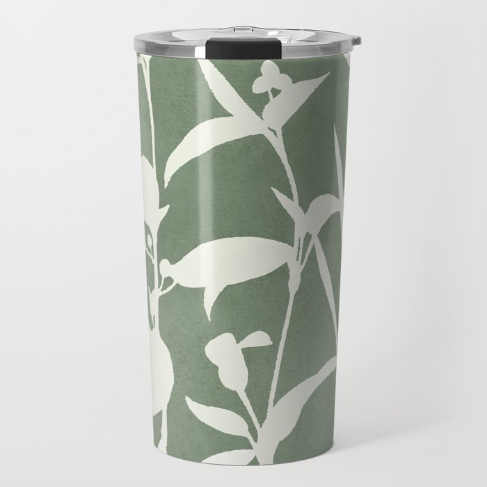 Minimal Abstract Leaves 10 Travel Mug Gallery Image 1