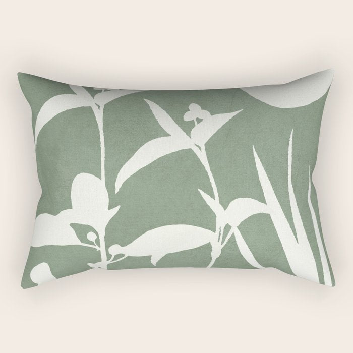 Minimal Abstract Leaves 10 Rectangular Pillow Gallery Image 2