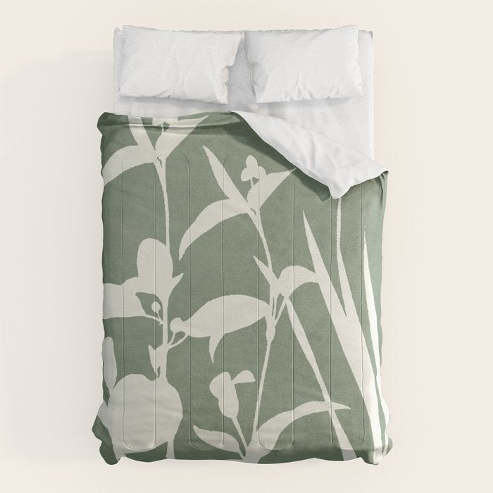 Minimal Abstract Leaves 10 Comforter Gallery Image 6