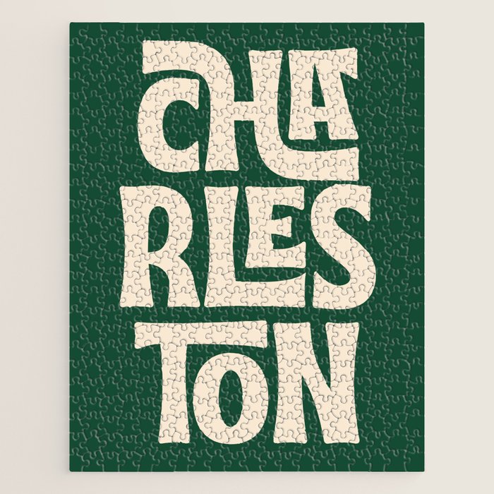 Charleston - Modern Typography Print Jigsaw Puzzle Gallery Image 1