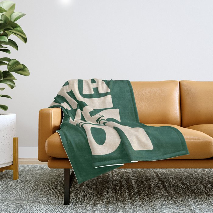 Charleston - Modern Typography Print Throw Blanket Gallery Image 1