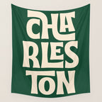 Charleston - Modern Typography Print Wall Tapestry Gallery Image 4