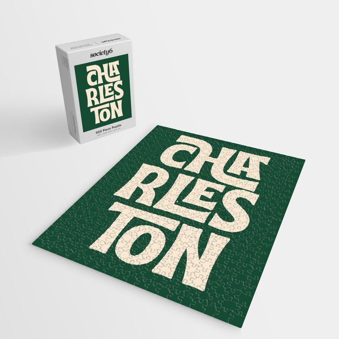 Charleston - Modern Typography Print Jigsaw Puzzle Gallery Image 2
