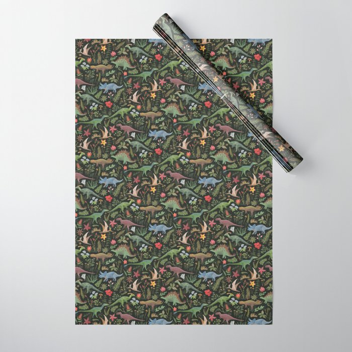 Dinosaur Jungle Wrapping Paper Gallery Image 1