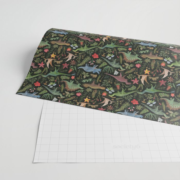 Dinosaur Jungle Wrapping Paper Gallery Image 2