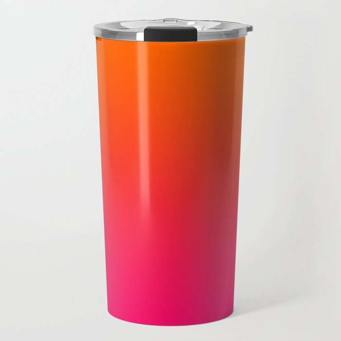 Bright Orange and Pink Gradient Travel Mug Gallery Image 1