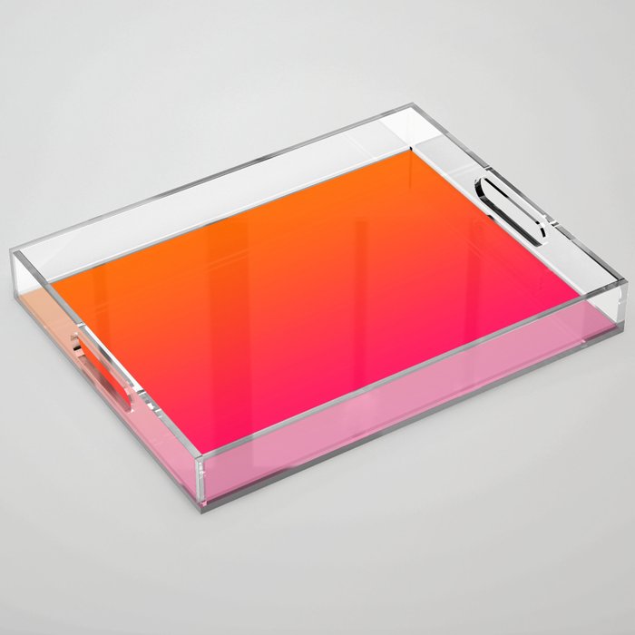 Bright Orange and Pink Gradient Acrylic Tray Gallery Image 1