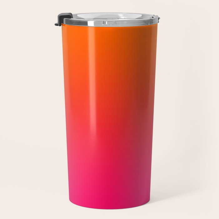 Bright Orange and Pink Gradient Travel Mug Gallery Image 3