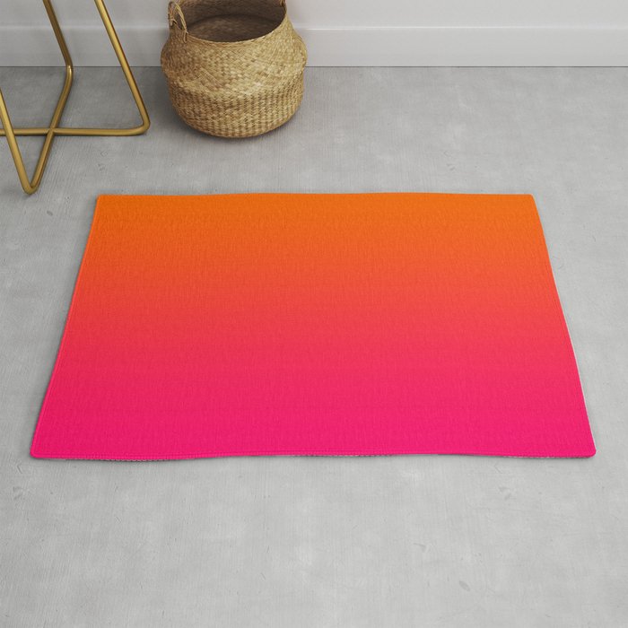 Bright Orange and Pink Gradient Rug Gallery Image 1